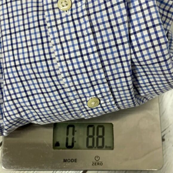 Polo Ralph Lauren Shirt Mens 2XL XXL Button Up Plaid Check Gingham Blue Pony - Picture 13 of 13